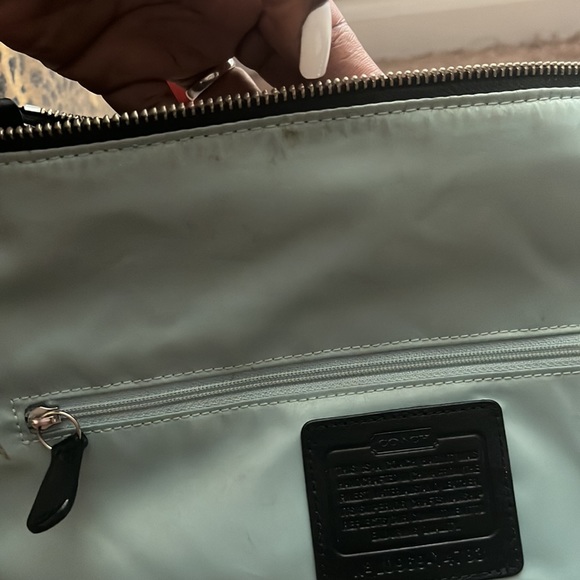 Black Coach Handbag with Sliver Hardware - Picture 4 of 6